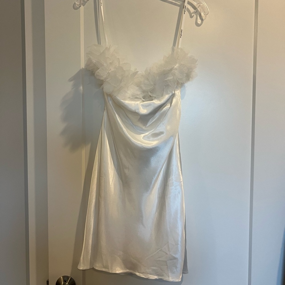 For Love And Lemons White Satin dress